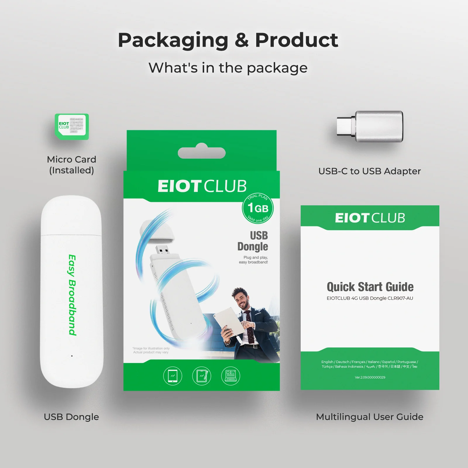 EIOTCLUB 4G LTE USB WiFi 6 Dongle - Portable Mobile Hotspot, 150Mbps High-Speed Portable WiFi with Pre-Installed SIM & No-Contract Data Plans, Support 10 Devices, for Travel, Car, Business, US Only - Image 8