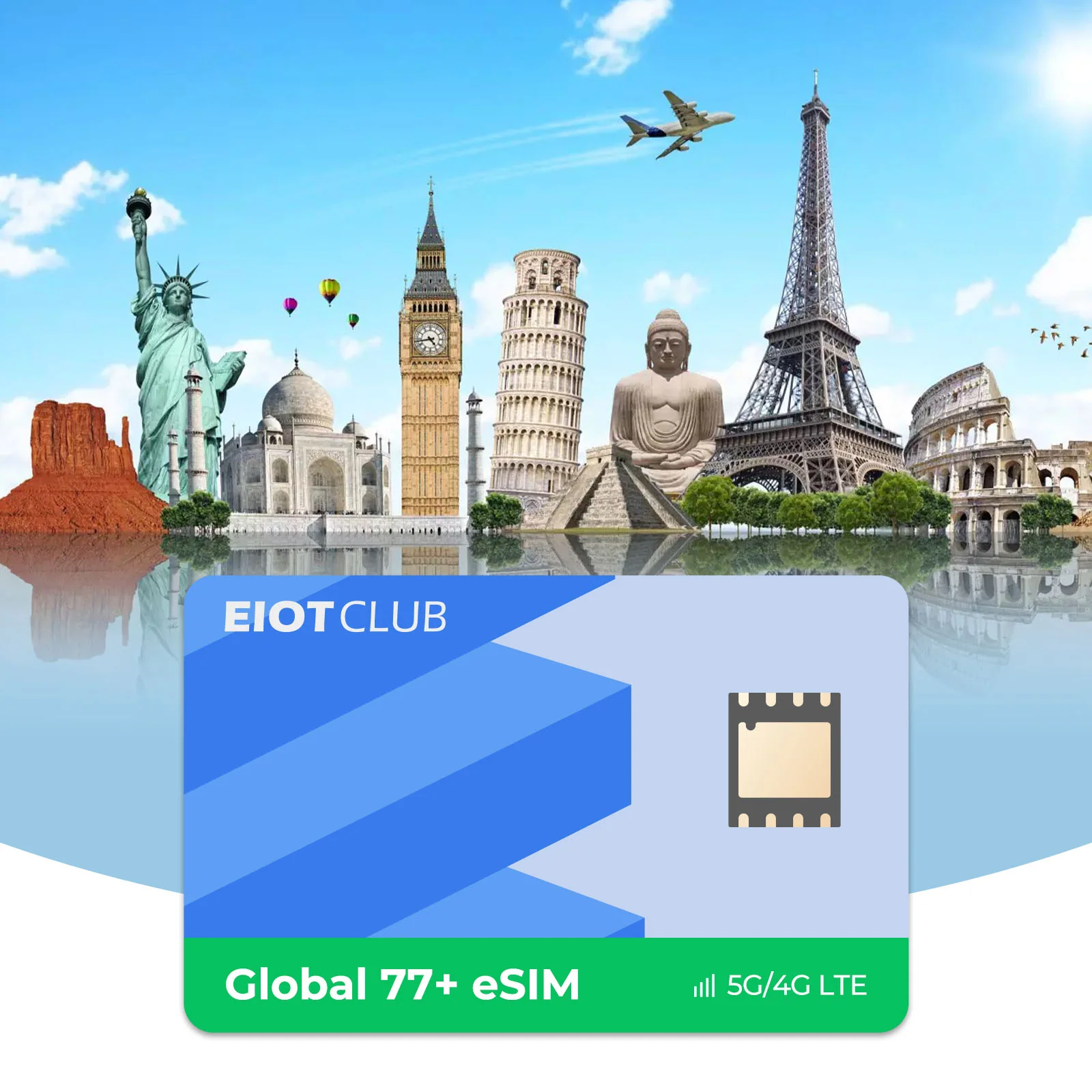 International Prepaid eSIM - Fast Mobile Data for 77+ Travel Destinations