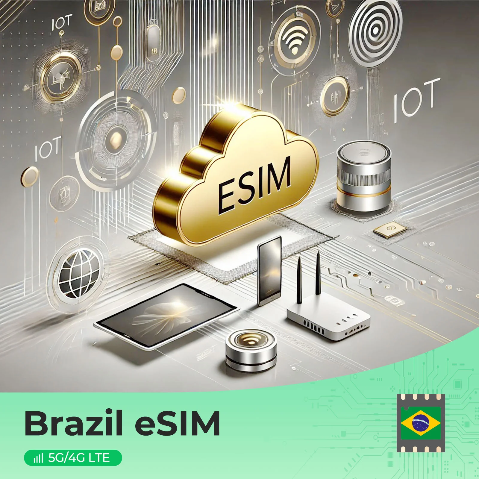 Brazil Travel eSIM – Prepaid 4G/5G Data Plan, No Roaming Fees, Instant Activation, Telefonica Compatible