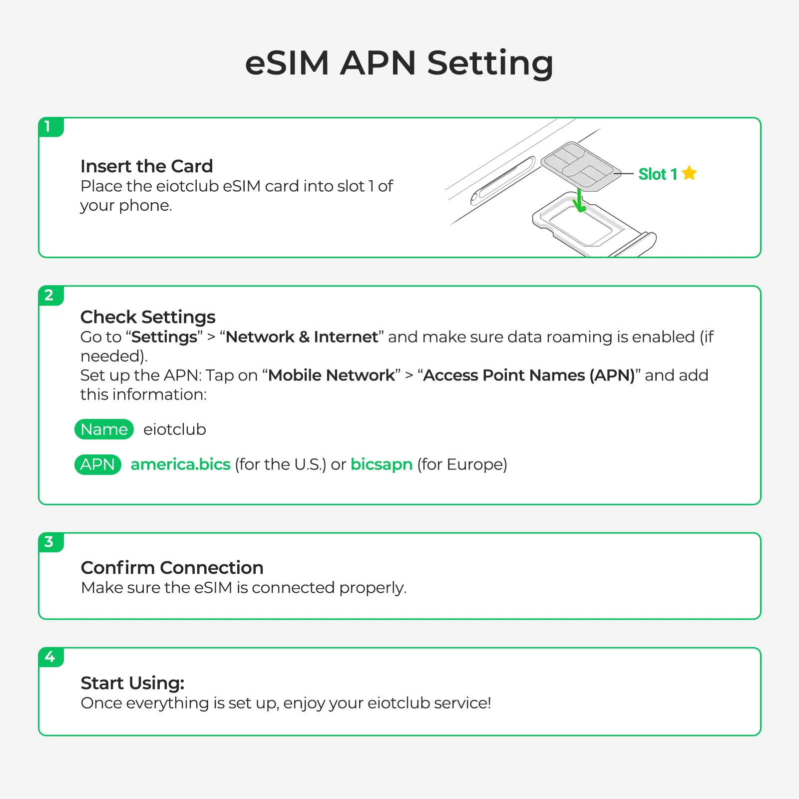 EIOTCLUB Physical eSIM Card: Unlimited Global Downloads, Pre-Cut, Compatible with Android & Apple - Image 8